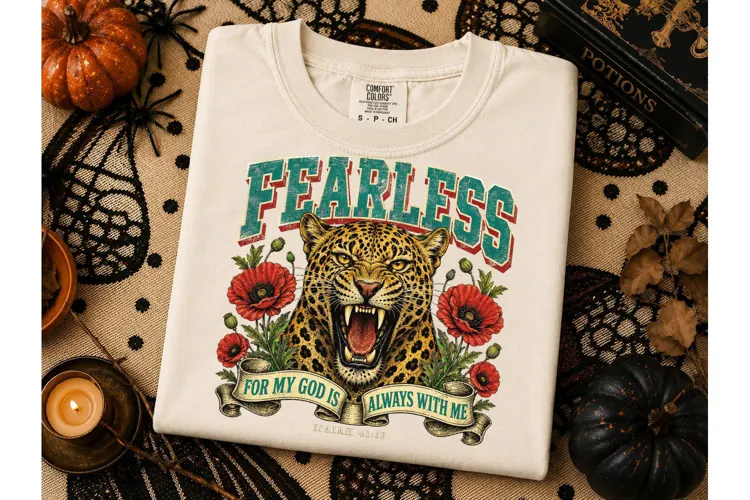 Fearless Leopard Christian PNG Shirt
