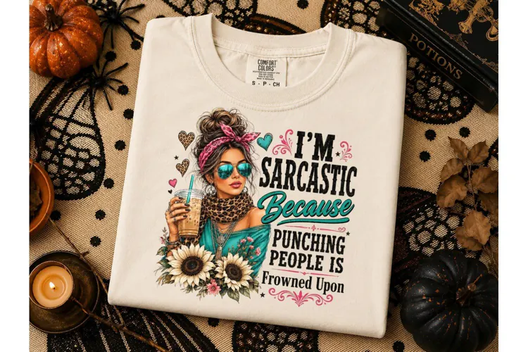Sarcastic Messy Bun PNG Tee Design