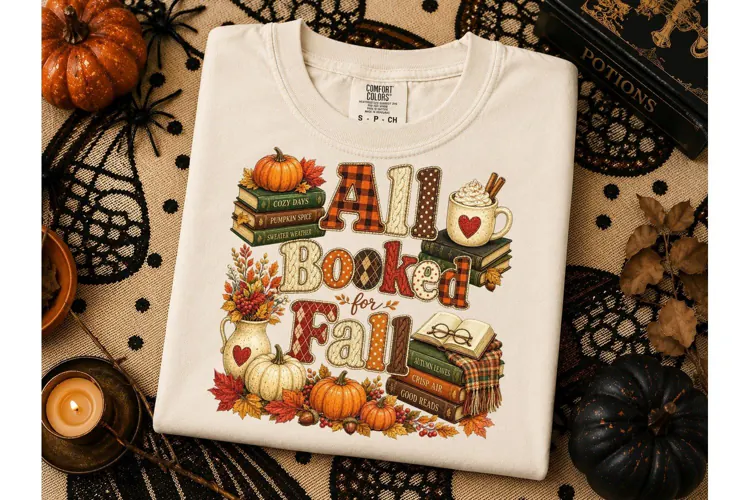 All Booked for Fall PNG Shirt Design