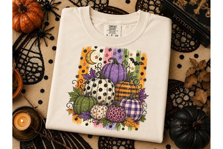 Halloween Pumpkin Patch PNG Sublimation-Halloween Pumpkin Pa example image 1