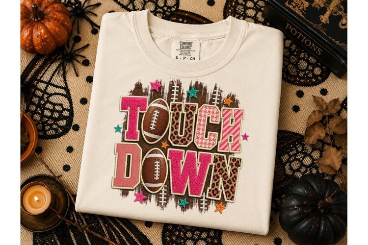 Touchdown Football PNG Sublimation Tee example image 1