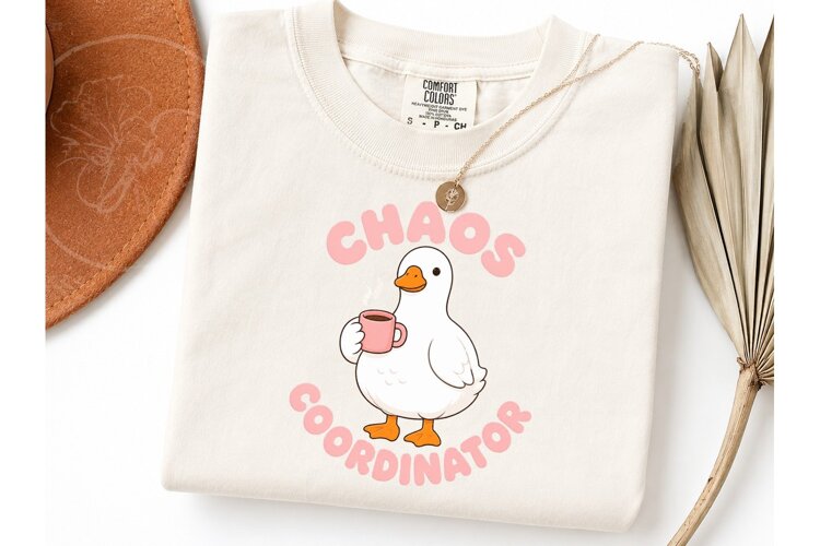 Chaos Coordinator Duck PNG Funny Tee example image 1