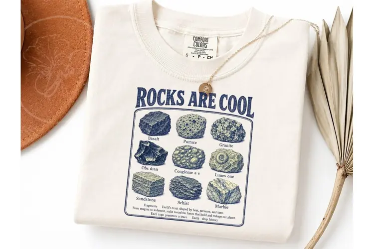 Rocks Are Cool Science PNG Tee Design