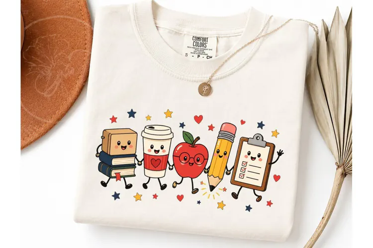 Cute Teacher Squad PNG Shirt Design
