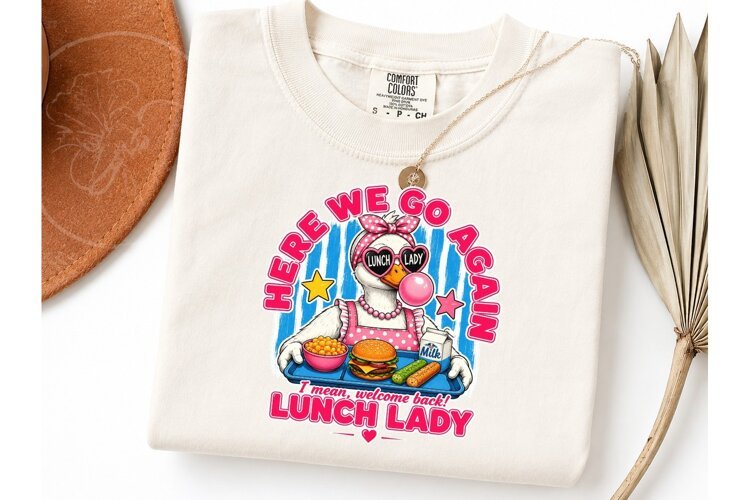 Lunch Lady Duck PNG Funny Tee Design example image 1
