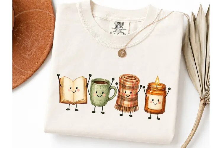 Cozy Fall Friends PNG Shirt Design