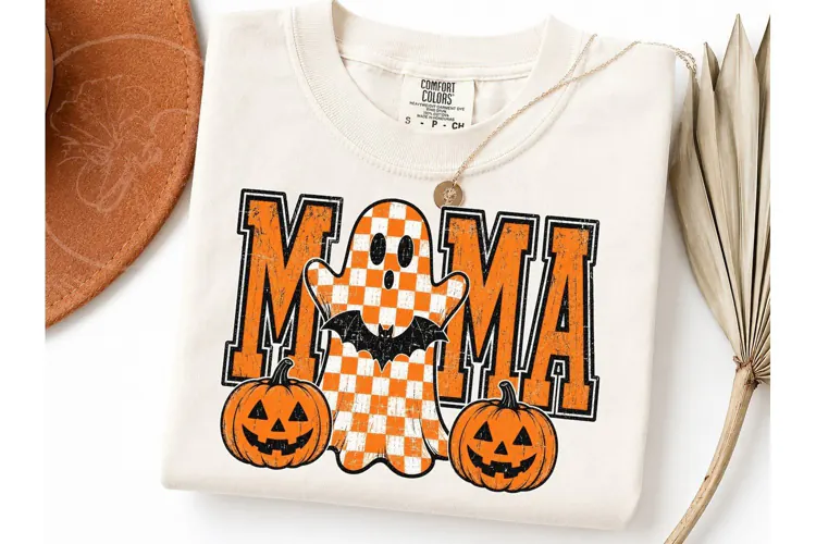 Halloween Mama Ghost PNG Shirt Design