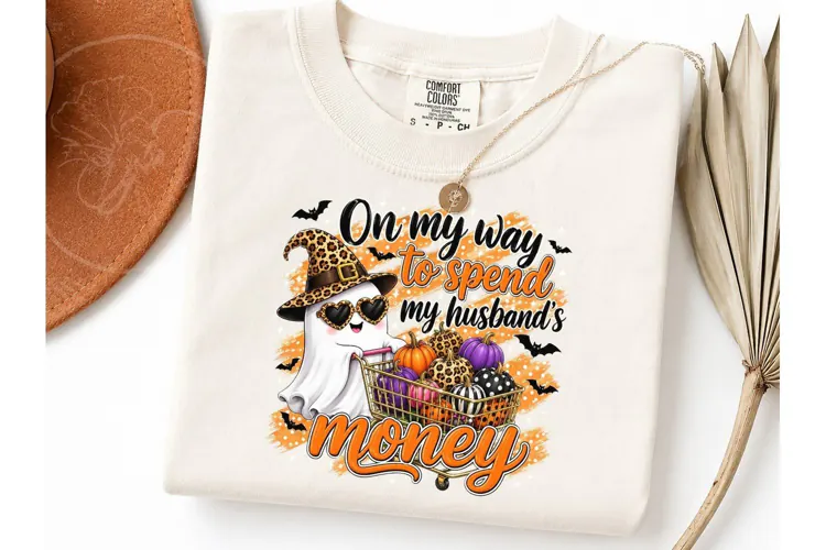 Halloween Ghost Spend Money PNG Shirt