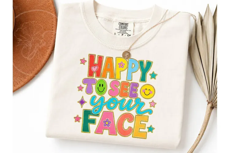 Happy To See Your Face PNG Halloween Tee