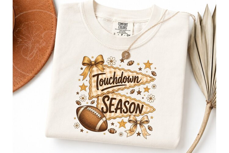 Touchdown Season Football PNG Tee example image 1