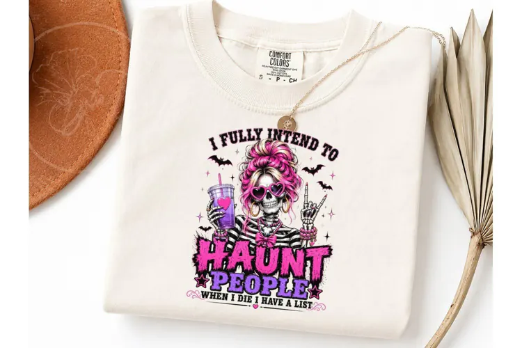Haunt People Skeleton Halloween PNG Tee