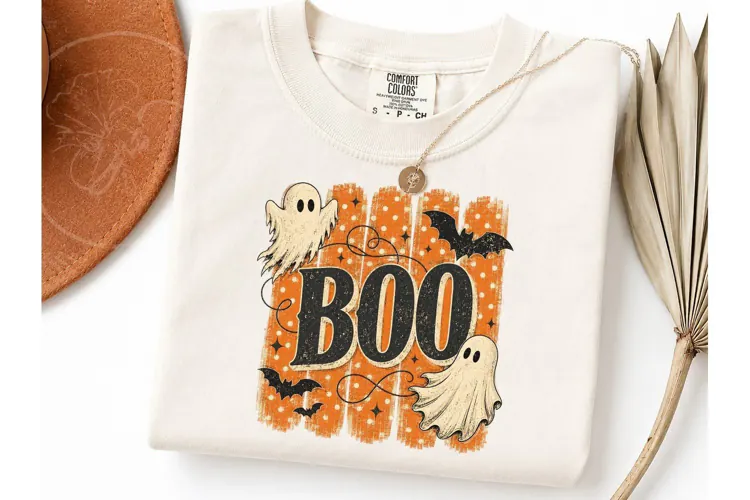 Halloween Boo Ghost PNG Shirt Design