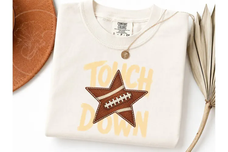 Touchdown Football Star PNG Tee Design