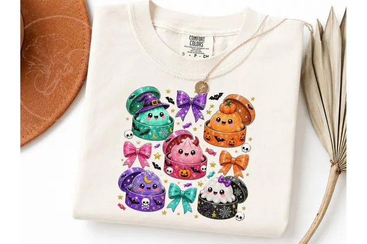 Kawaii Halloween Candy Box PNG Tee