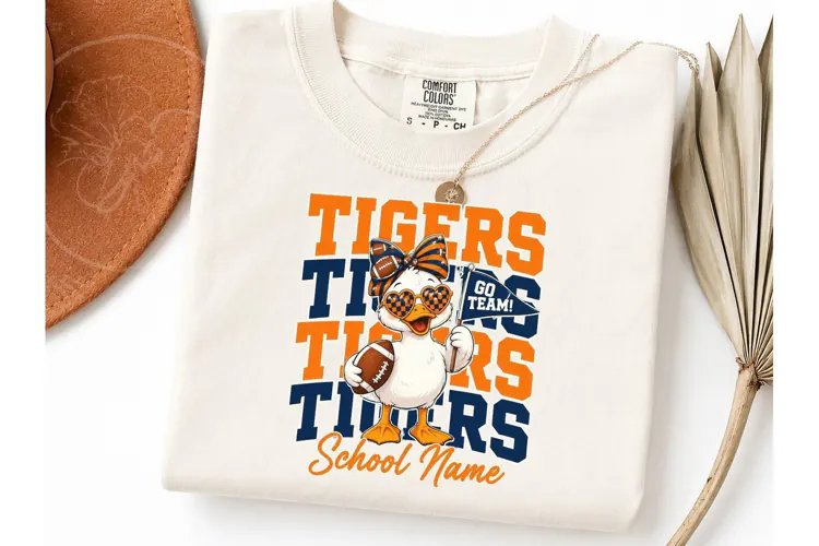 Tigers Duck Cheer PNG Shirt Design