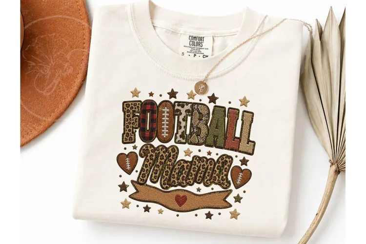 Football Mama PNG Sublimation Tee Design