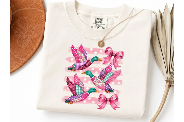 Coquette Duck Mallard PNG Sublimation Te