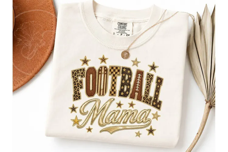 Football Mama PNG Sublimation Tee Design