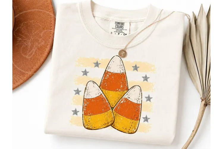 Candy Corn Halloween PNG Tee Design