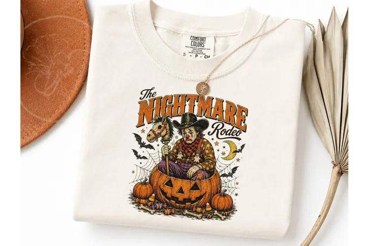 Nightmare Rodeo Halloween Clown PNG Tee