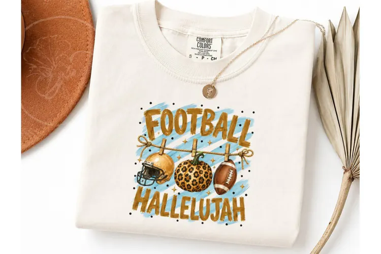 Football Hallelujah Fall PNG Shirt Desig
