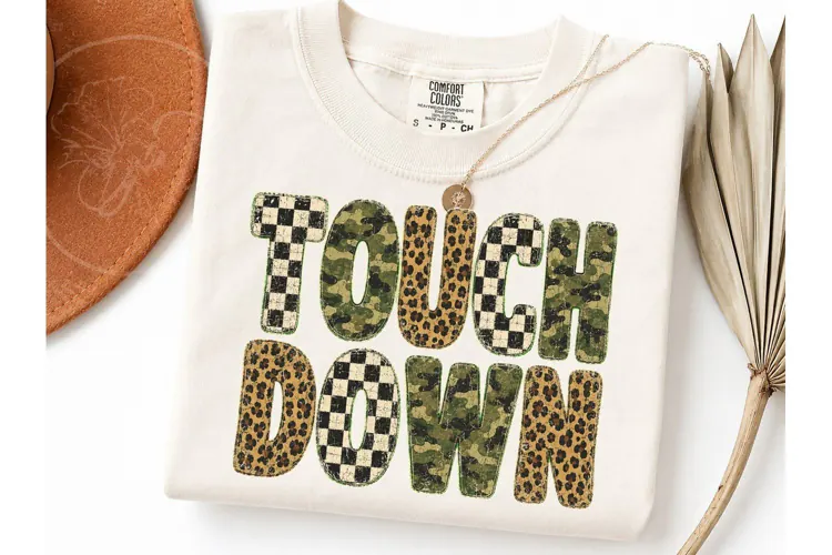 Touchdown Camo Leopard PNG Tee Design