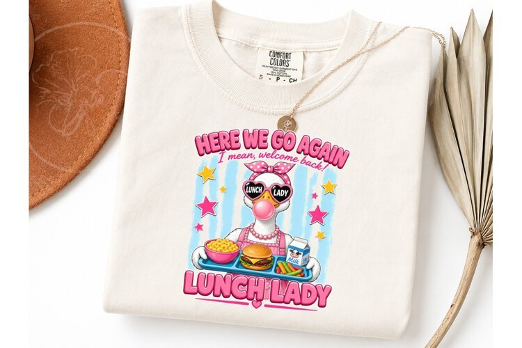 Lunch Lady Goose PNG Funny Tee Design example image 1