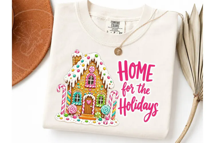 Home for the Holidays Gingerbread PNG