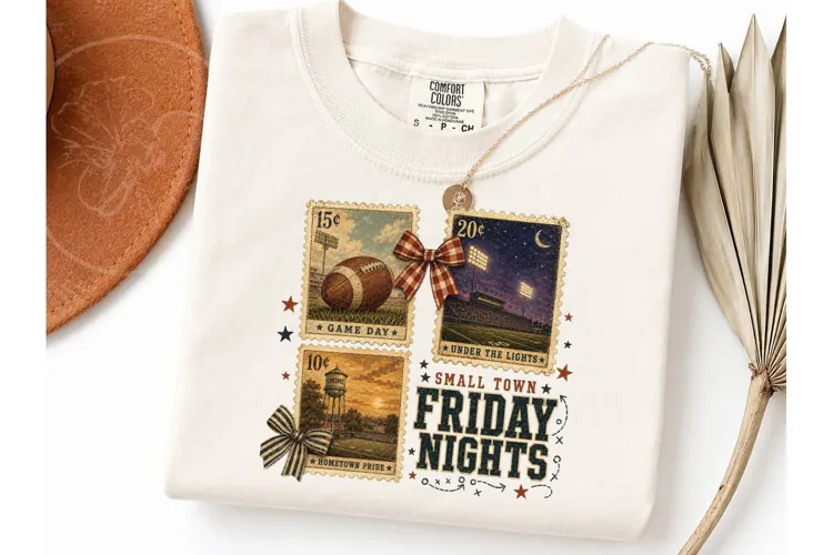 Small Town Friday Nights PNG Tee Design