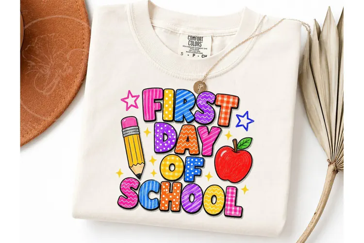 First Day of School PNG Sublimation Tee
