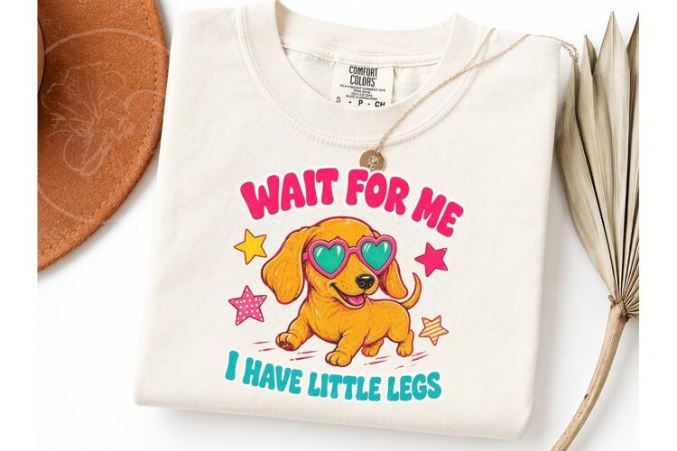 Dachshund Little Legs Funny Dog PNG Tee example image 1
