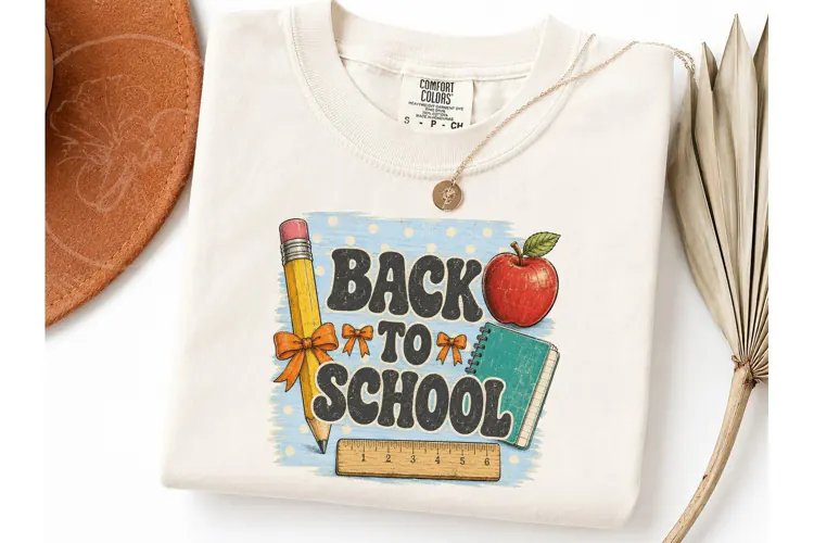 Back To School Retro PNG Shirt Design