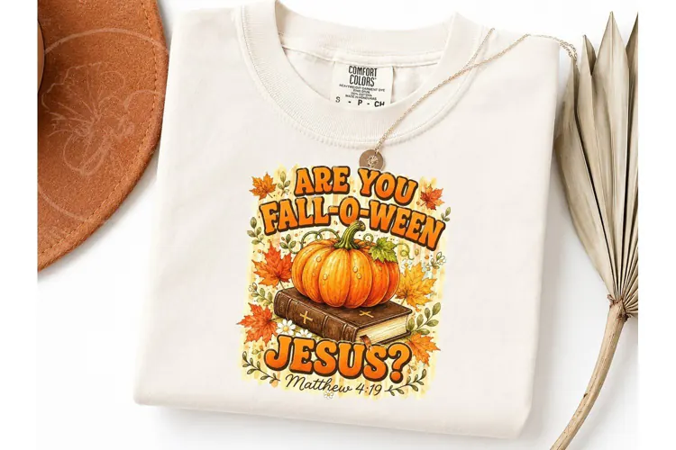 Fall-O-Ween Jesus PNG Christian Tee