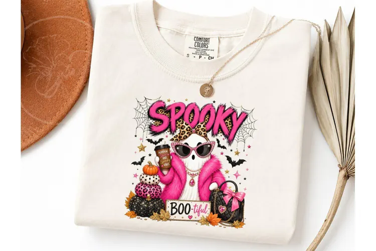 Spooky Boo-tiful Ghost Halloween PNG