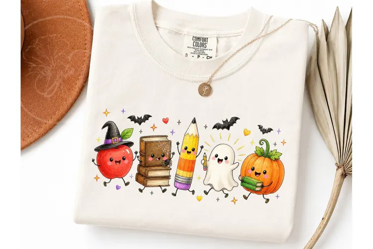 Halloween Teacher Cute Characters PNG Te