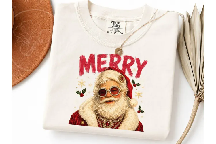 Merry Santa Claus Halloween PNG Tee Desi