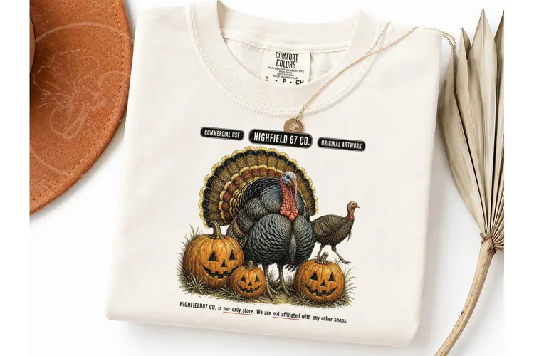 Halloween Turkey Thanksgiving PNG Tee De