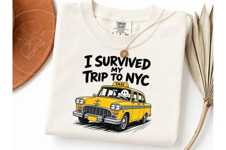 I Survived NYC Taxi Tee PNG Design