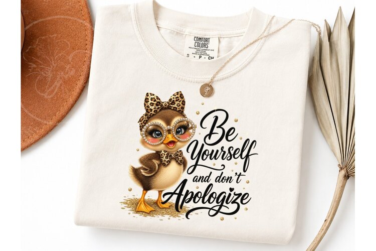 Be Yourself Duck Sublimation PNG Tee example image 1