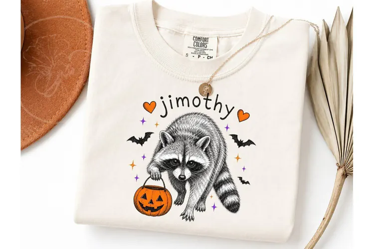 Halloween Raccoon PNG Shirt Design
