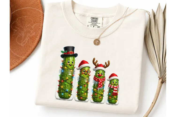 Christmas Pickle Family PNG Sublimation