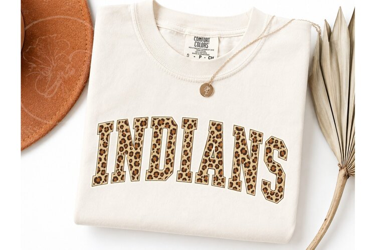 Indians Leopard Print PNG Shirt Design example image 1