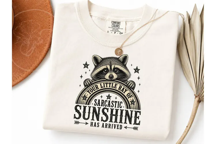 Sarcastic Raccoon Sunshine PNG Tee Desig