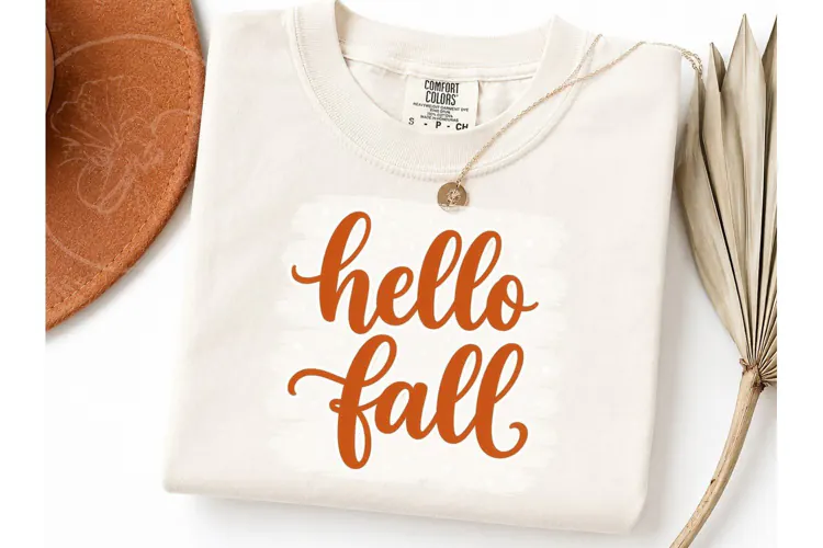 Hello Fall PNG Shirt Sublimation Design