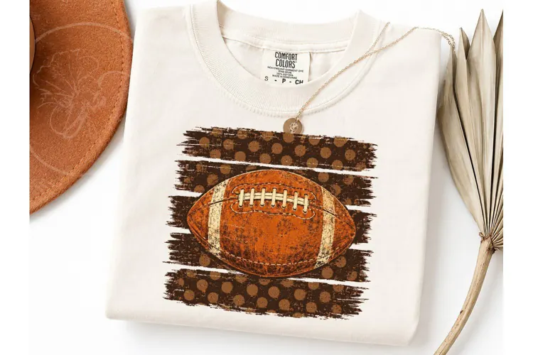 Vintage Football PNG Sublimation Tee Des