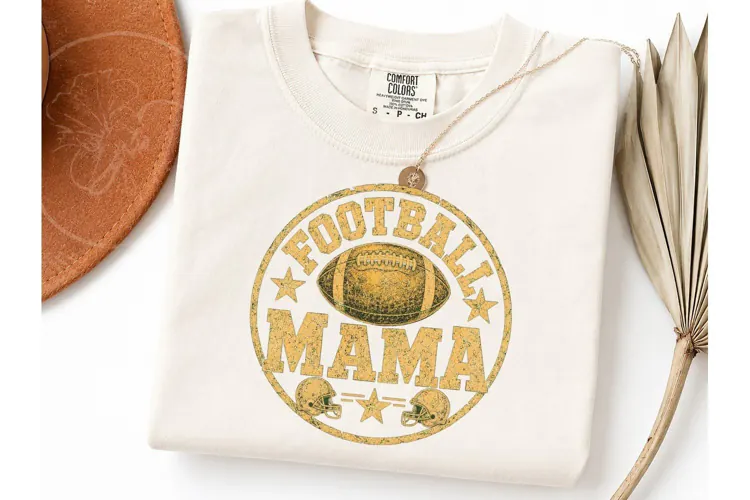 Football Mama PNG Shirt Design Fall Tee