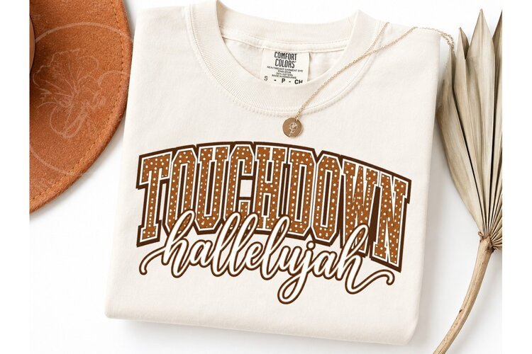 Touchdown Hallelujah PNG Football Tee example image 1