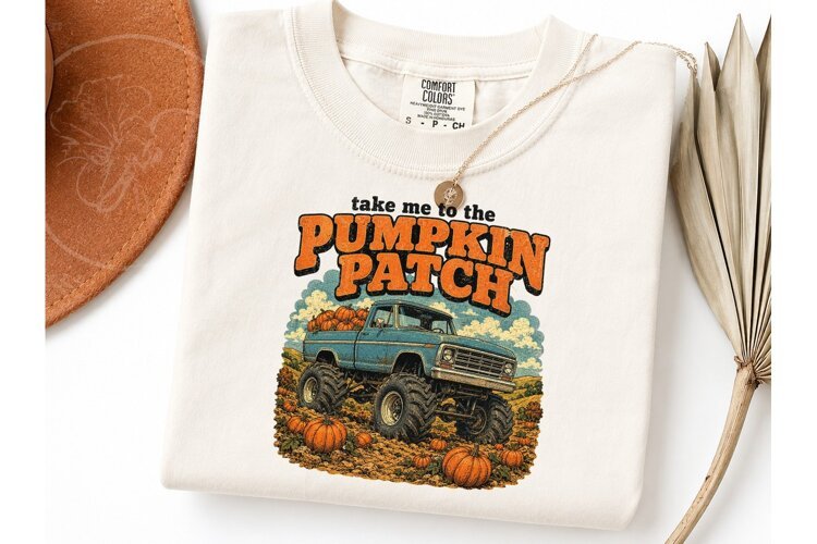 Take Me To The Pumpkin Patch PNG Tee example image 1