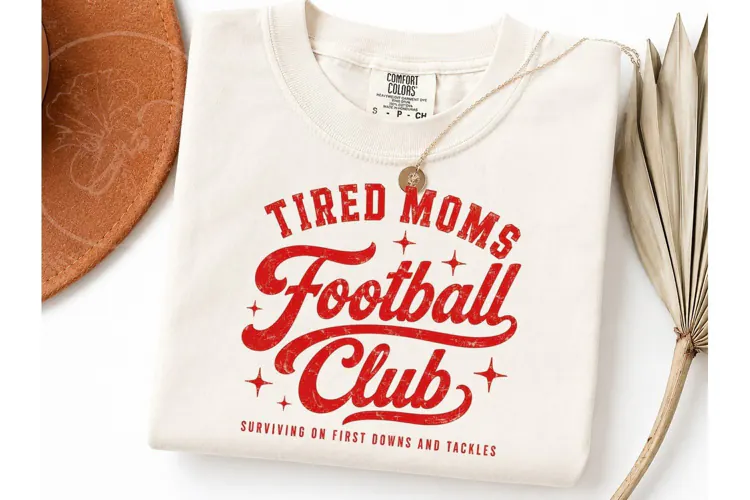Tired Moms Football Club PNG Tee Design