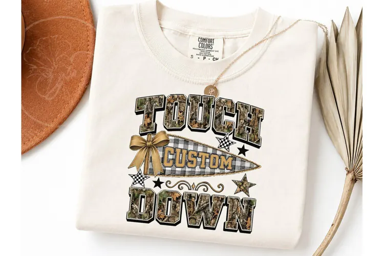 Touchdown Custom Camo PNG Shirt Design